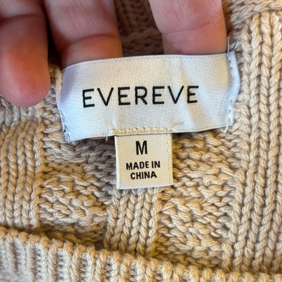 Evereve Maeve Cable Knit Sweater tank top sz M - Picture 3 of 4